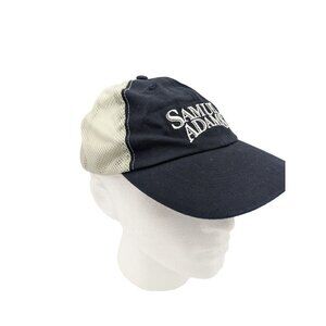 Samuel‎ Adams hat cap with  bottle opener  black white mesh back hook loop